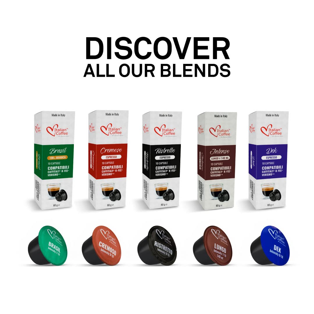 Italian Coffee for Espresso Lovers 40 pods total offering long-lasting convenience.