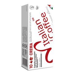 Italian Coffee for Espresso Lovers crema espresso pod delivers rich crema for authentic Italian espresso.