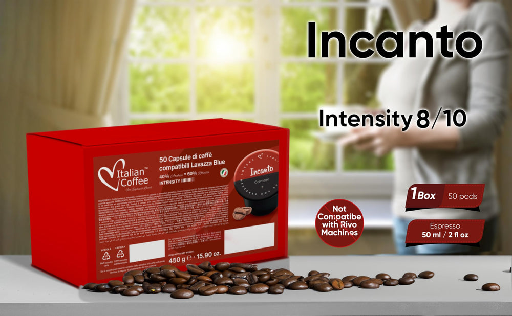 Incanto capsules ready for Lavazza Expert machines, delivering consistent extraction.
