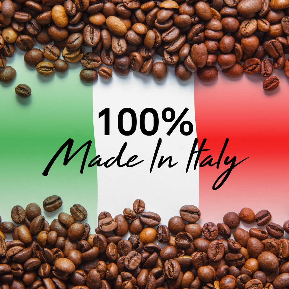 Italian Coffee for Espresso Lovers capsules compatible with Verismo, CBTL, Caffitaly, and K-Fee machines.