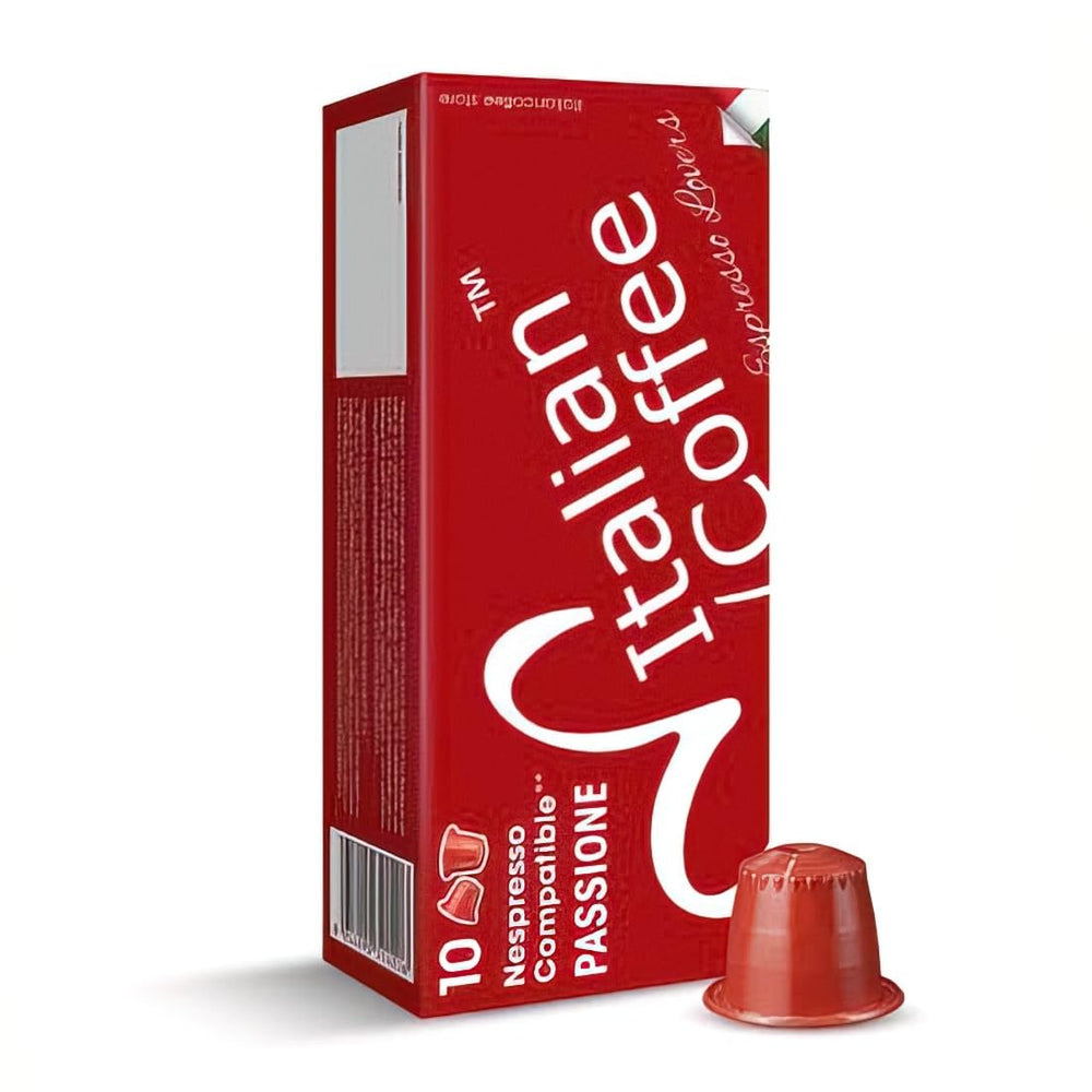 Italian Coffee Passione pods for Nespresso Original machines deliver a creamy, full-bodied espresso.