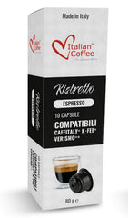 Italian Coffee For Espresso Lovers Ristretto 80-pod bundle delivers bold espresso at home.