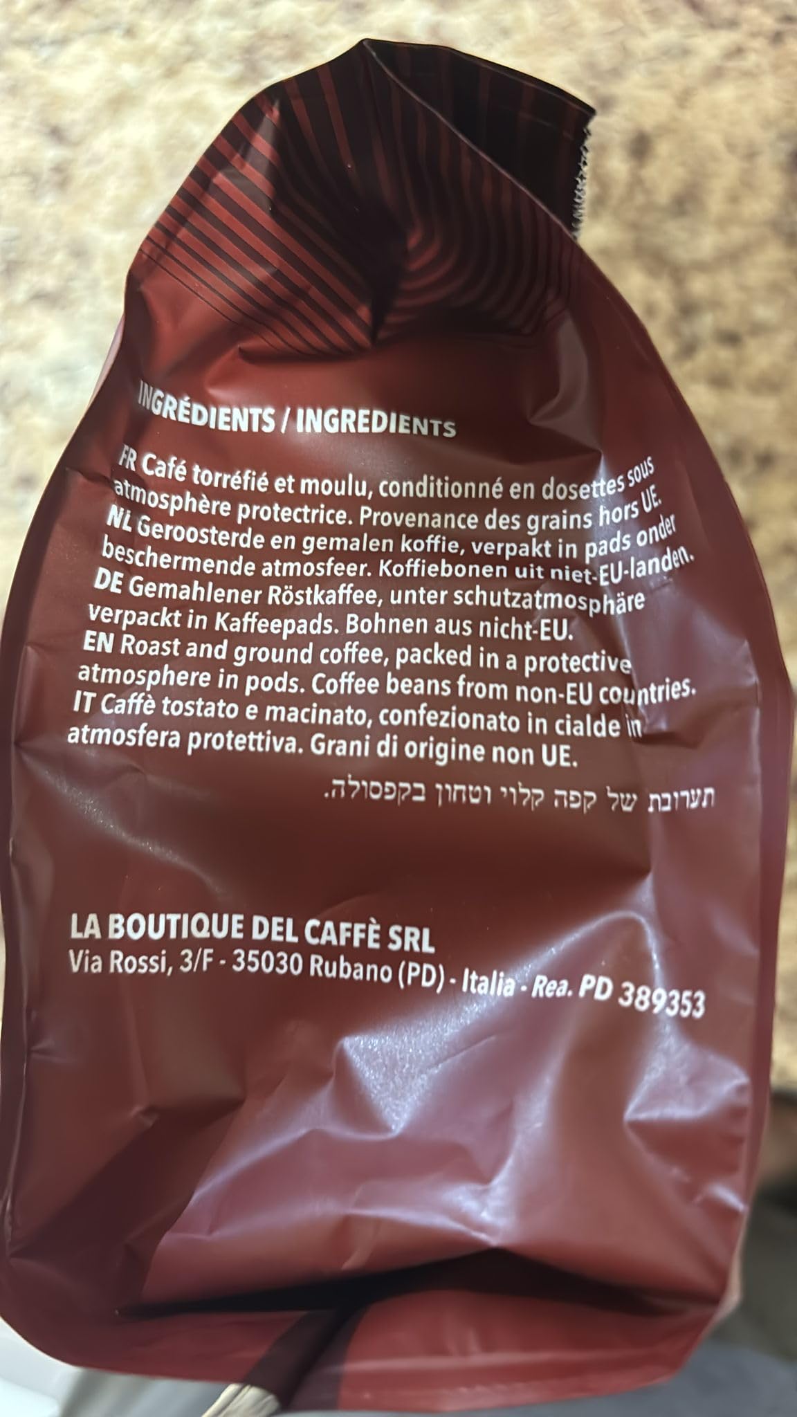 Italian Coffee Senseo classic pack front with rich, rounded flavor
