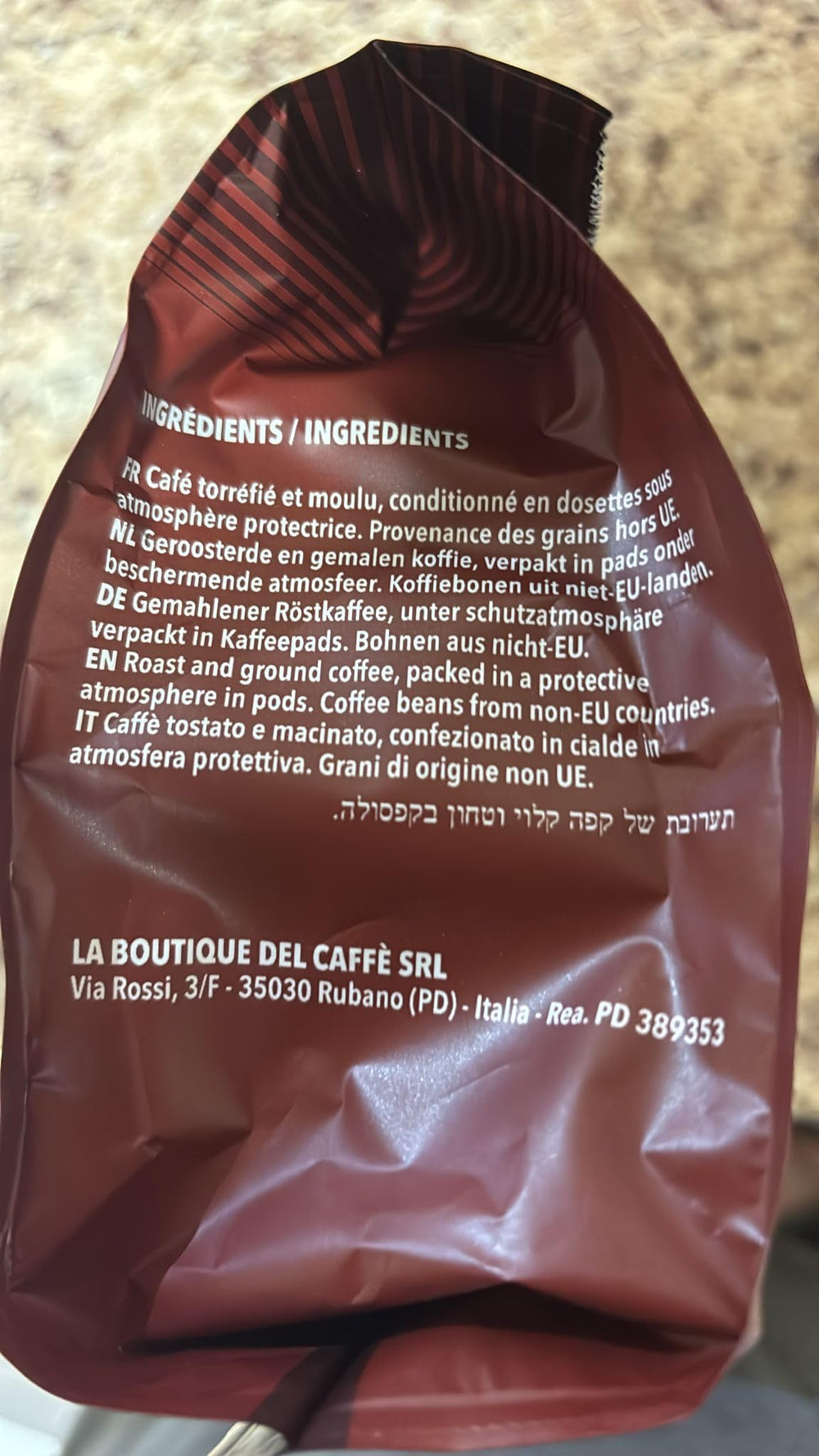 Italian Coffee Senseo classic pack front with rich, rounded flavor