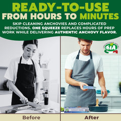 Italian for Flavour IA anchovy paste is gluten-free, supporting gluten-free kitchen use.