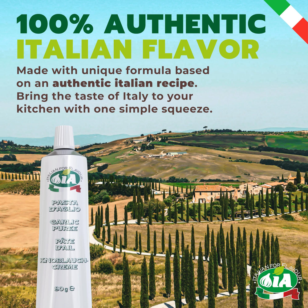 IA Garlic Paste in recyclable tube stays fresh and reduces waste.