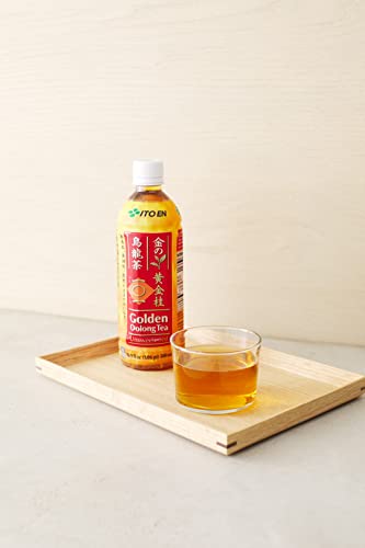 Pack of Ito En Golden Oolong Tea bottles on shelf, ideal for on-the-go hydration.
