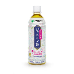 ITO EN Jasmine Green Tea Unsweetened bottle, on-the-go refreshment with natural caffeine and jasmine aroma.