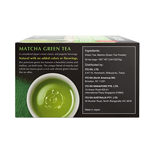 Ito En matcha flavor variety featuring mint, peach, hibiscus and more.