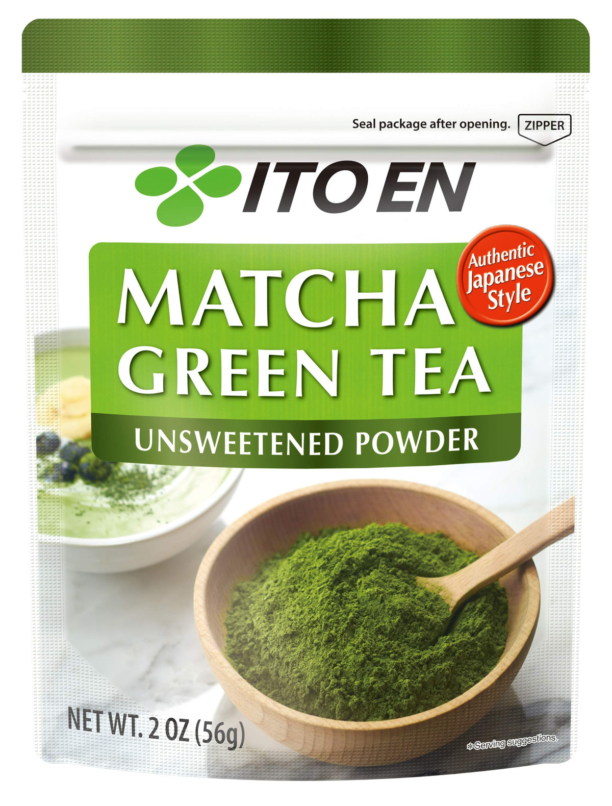 Ito En matcha powder in a bowl, ready to whisk into a smooth drink.