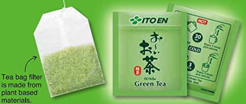 Pouring ITO EN Oi Ocha tea over ice for a refreshing cold drink.