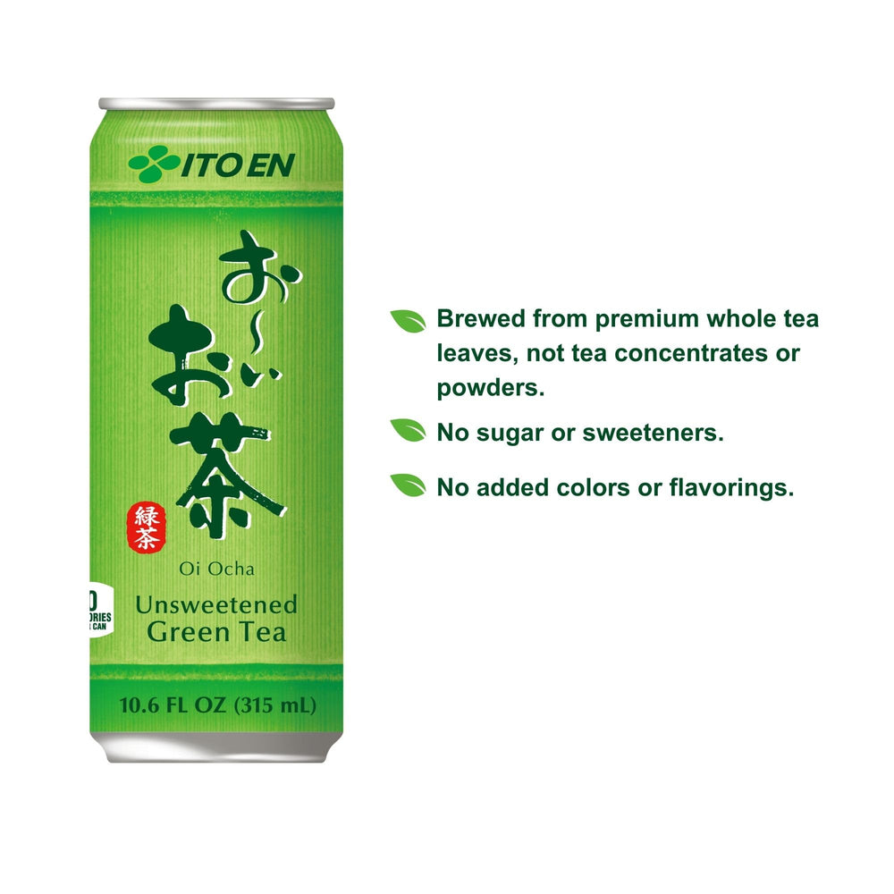 Ito En Oi Ocha Unsweetened 12-pack on shelf for easy hydration