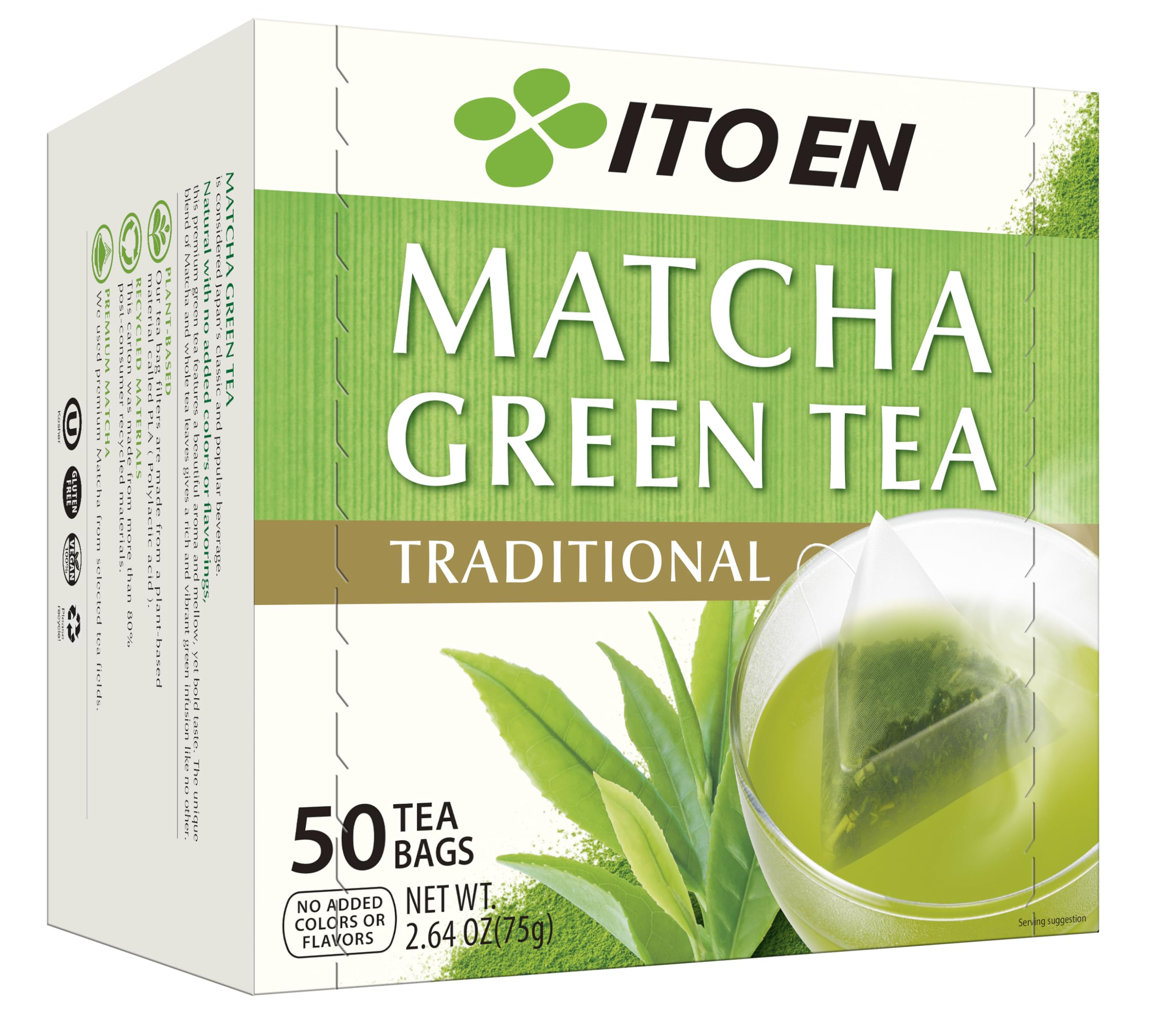 Ito En traditional matcha bags for hot or iced beverages, convenient daily ritual.