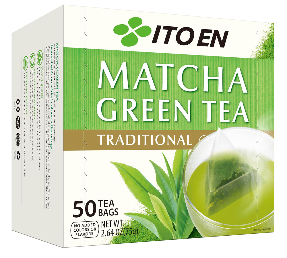 Ito En traditional matcha bags for hot or iced beverages, convenient daily ritual.