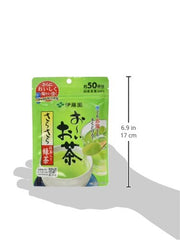 ITO EN Oi Instant Green Tea Powder jar highlighting premium Japanese flavor in powder.
