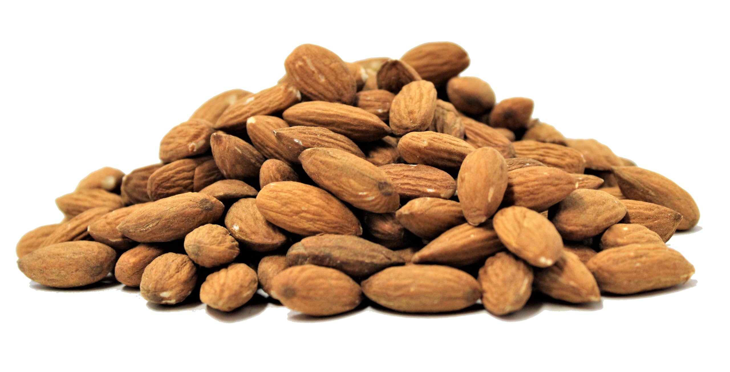 Its Delish almonds shelled raw close-up for snacking and baking