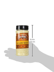 Its Delish white hulled sesame seeds close-up, showcasing nutty aroma for baking and cooking.