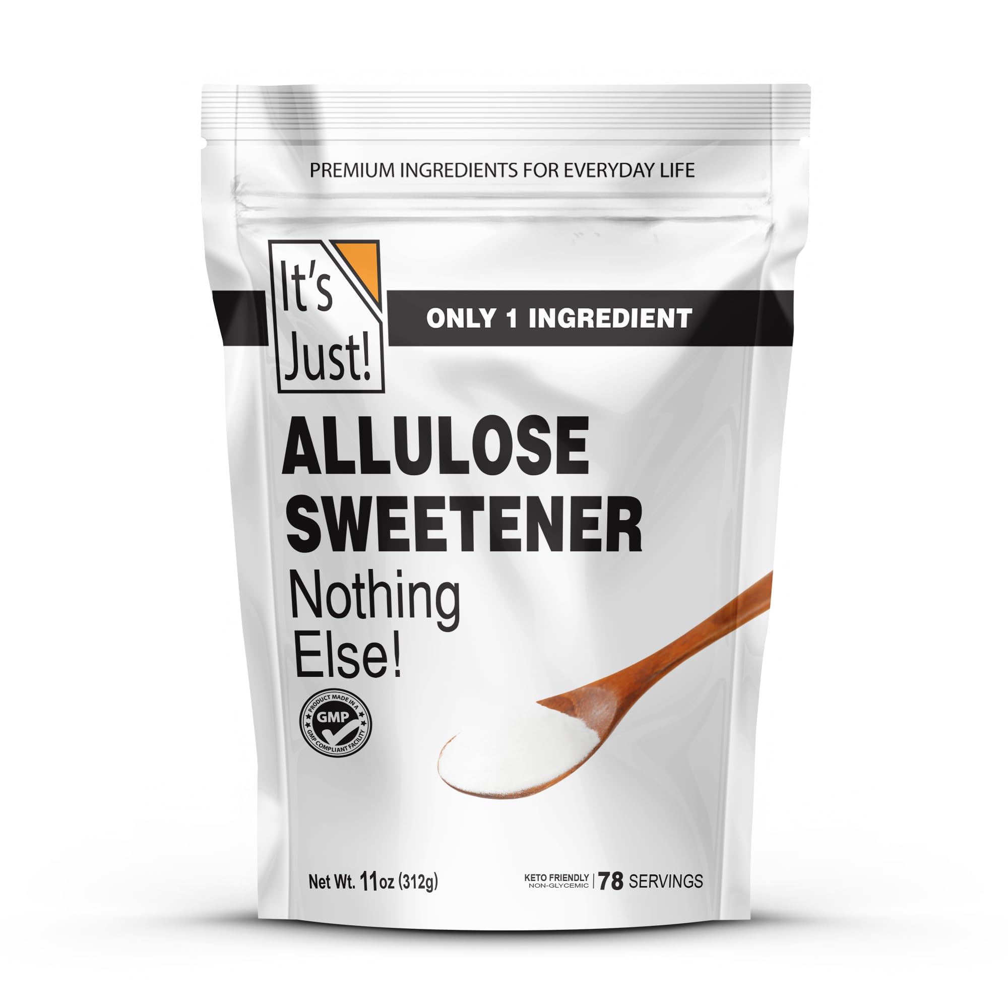 It's Just! Allulose bottle front for quick keto-friendly sweetness at home.