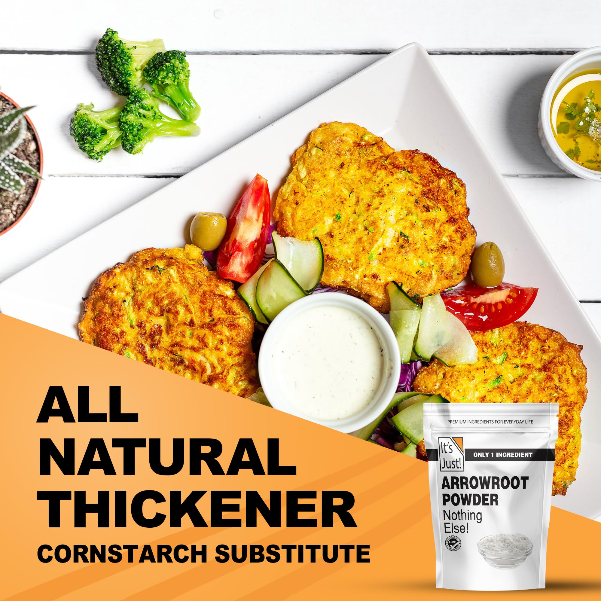 Its Just Arrowroot Powder used to thicken gravies and sauces.