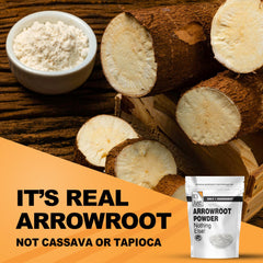 It's Just Arrowroot Powder pouring into pan, ready to thicken a sauce.