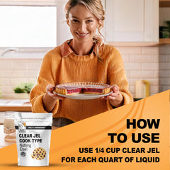 It's Just! Clear Jel resealable pouch keeps powder fresh for future batches.