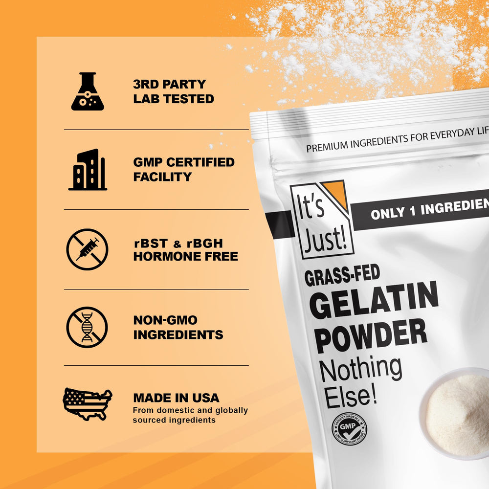 It's Just gelatin powder heavy metal test seal reassures safety in every batch.
