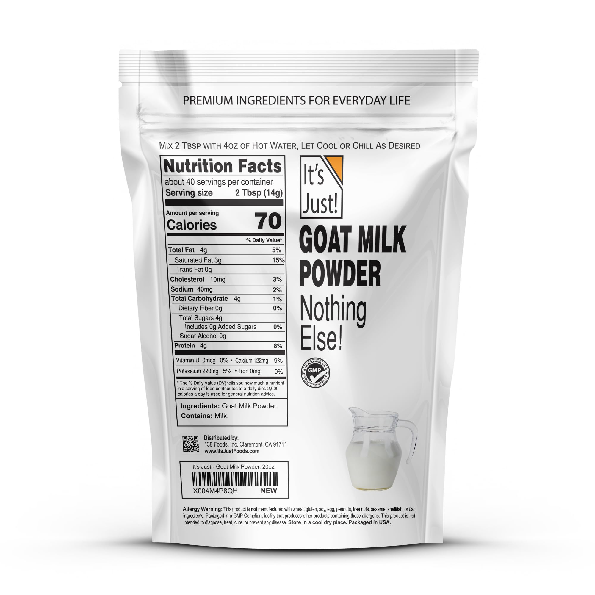 It's Just! goat milk powder grass-fed Australia offers creamy prep for beverages