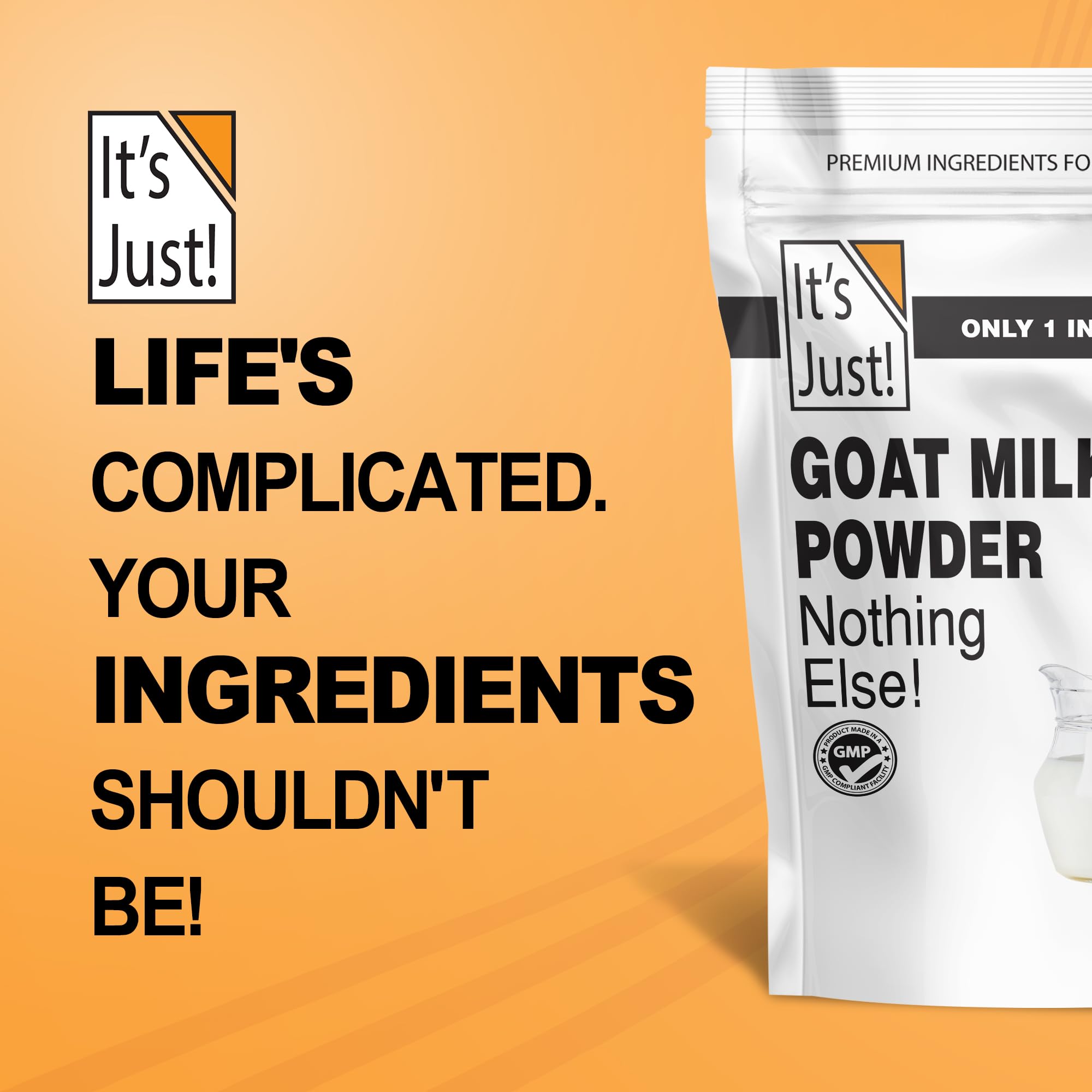 It's Just! goat milk powder lab-tested for safety and quality