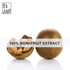 It's Just! monkfruit powder on baking highlights versatile, sugar‑free flavor enhancement.