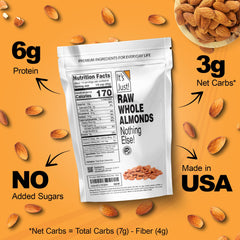Its Just almonds offering a nutrient-rich snack option for vegan and gluten-free diets