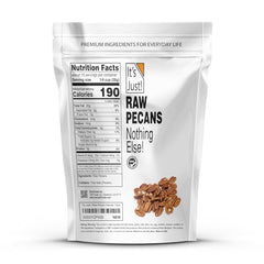 It's Just! unsalted pecan halves ideal for baking and salads.