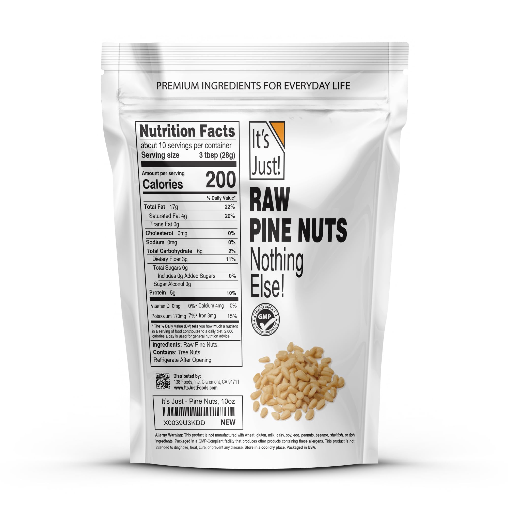 It's Just pine nuts add rich flavor to homemade pestos and roasting.