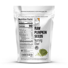 It's Just pumpkin seeds, keto-friendly snack for steady energy.