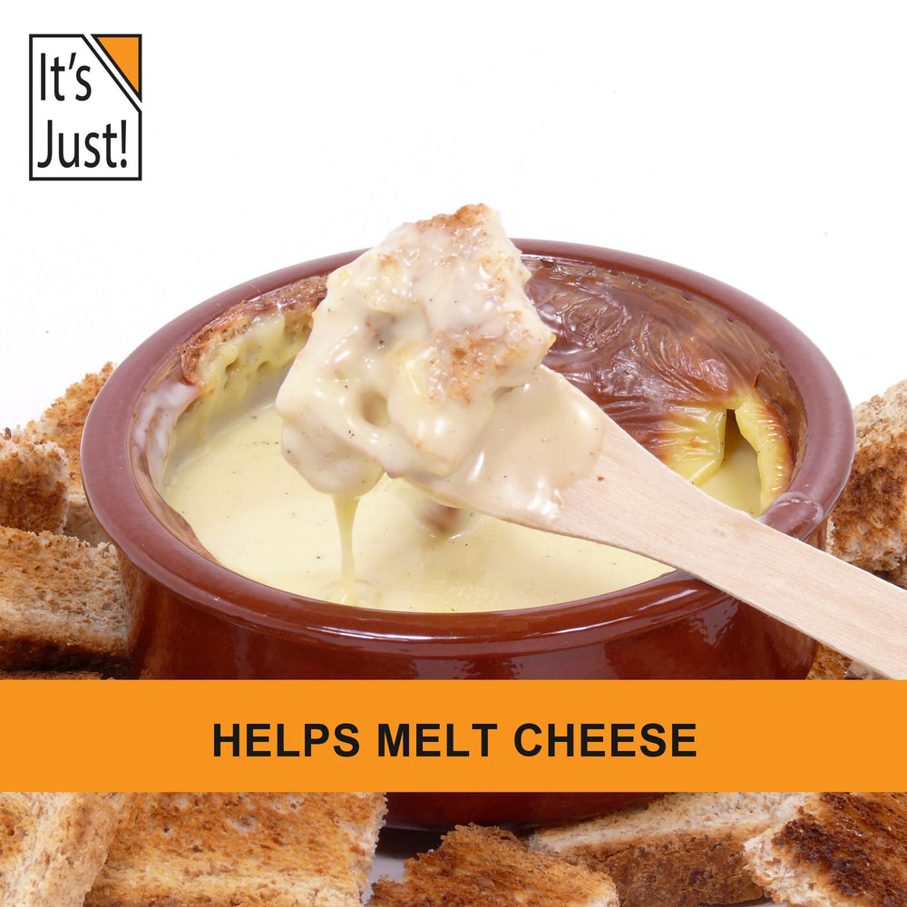 It's Just! Sodium Citrate aiding cheese sauce emulsification and creamy texture.
