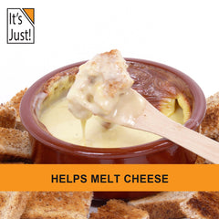 It's Just! Sodium Citrate aiding cheese sauce emulsification and creamy texture.