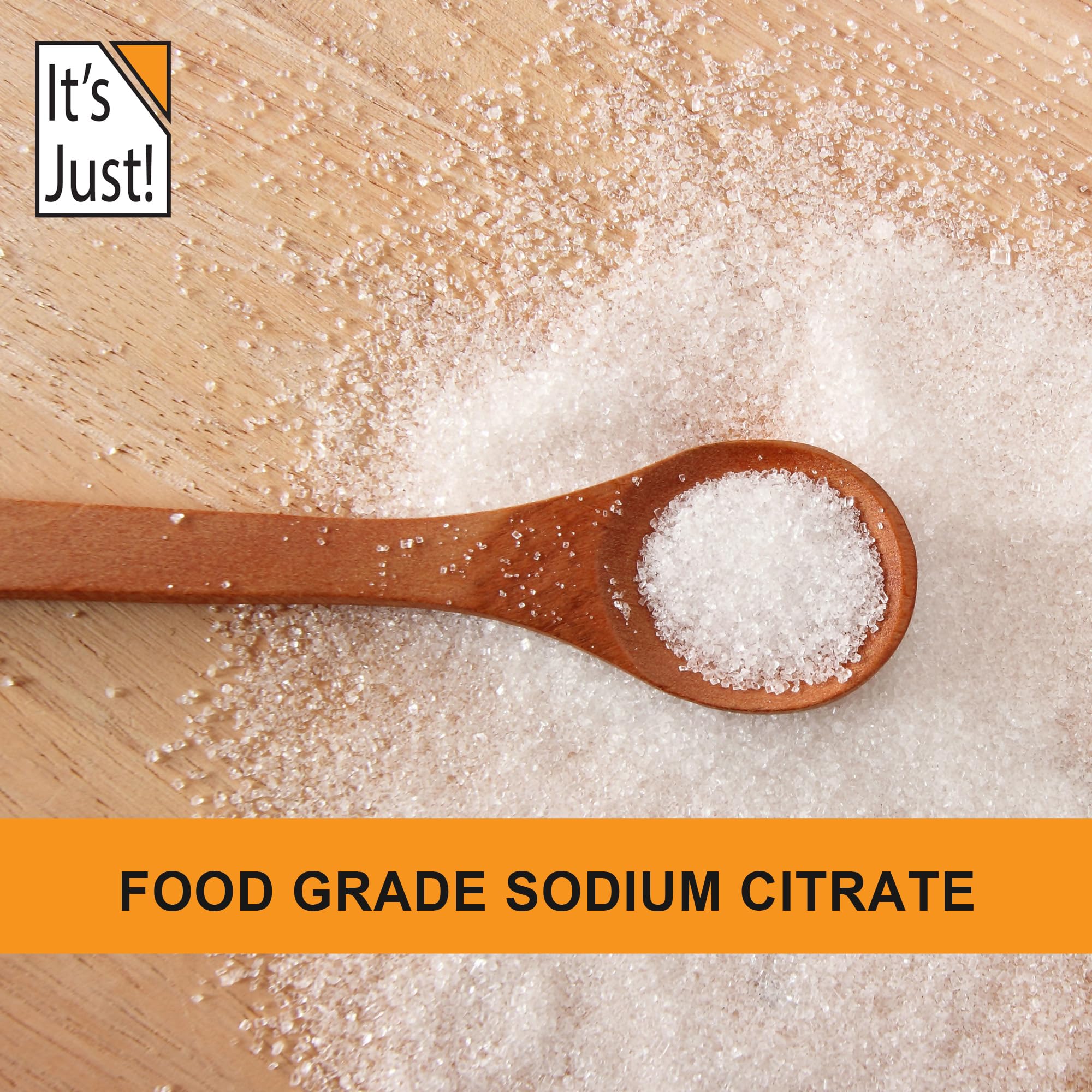 It's Just! Sodium Citrate packaged in California for quality, non-GMO pantry staple.
