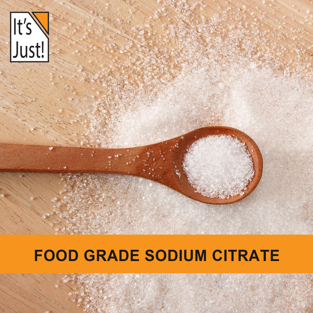 It's Just! Sodium Citrate packaged in California for quality, non-GMO pantry staple.