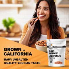 Its Just steam-pasteurized almonds preserving flavor and safety