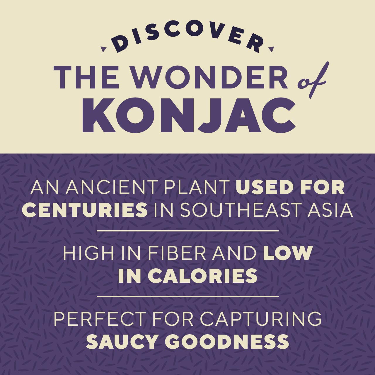 It's Skinny Pasta nutrition label highlights low calories and zero net carbs.