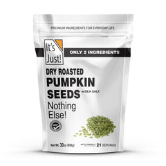 It's Just! pumpkin seeds no-shell dry roasted in bulk for convenient snacking