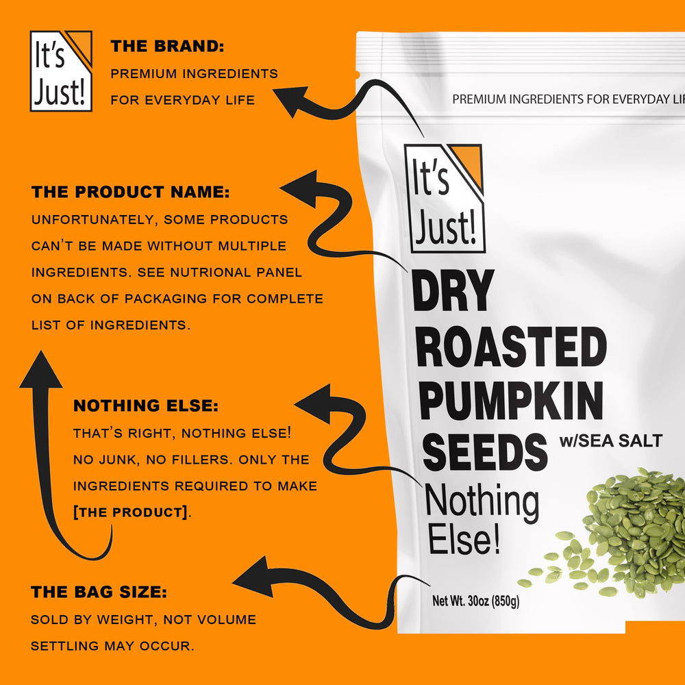 It's Just! pumpkin seeds sprinkled on yogurt for protein-friendly breakfast
