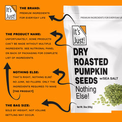 It's Just! pumpkin seeds sprinkled on yogurt for protein-friendly breakfast