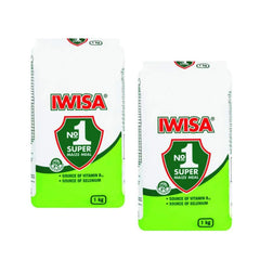 Iwisa No.1 maize meal bag front view, highlighting a 2kg pack for versatile meals