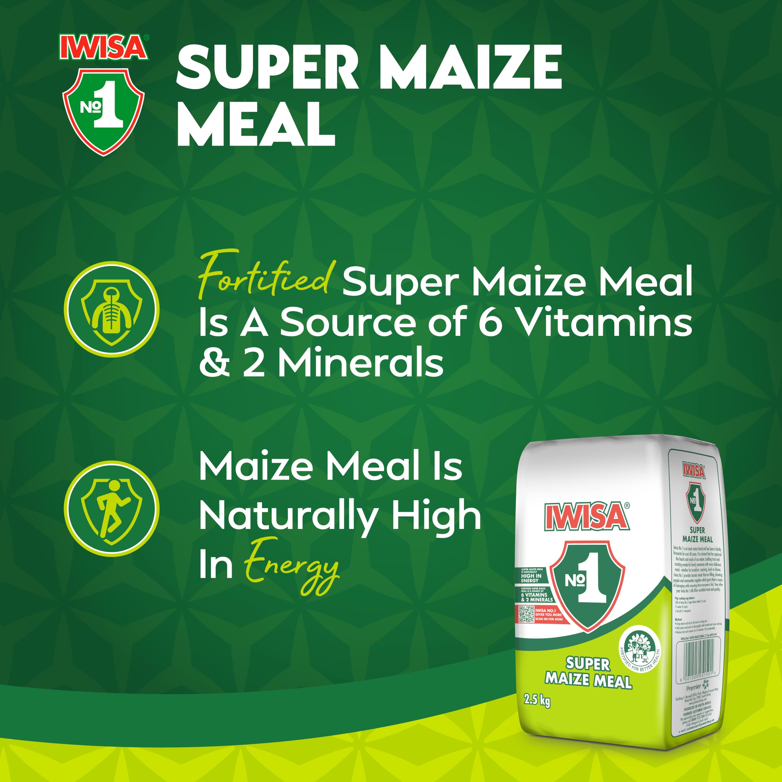 Iwisa Super Maize Meal cooking porridge with steam for a comforting meal.