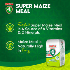 Iwisa Super Maize Meal cooking porridge with steam for a comforting meal.