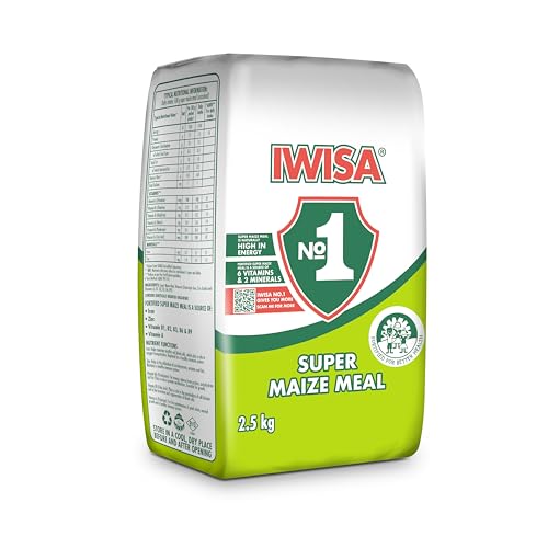 Iwisa Super Maize Meal ingredients panel highlighting essential vitamins and minerals.
