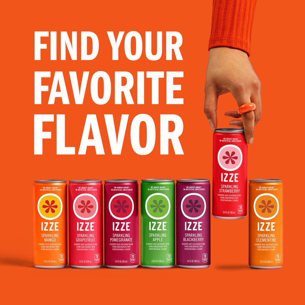 IZZE Mango 24-pack ready for gatherings and sharing.