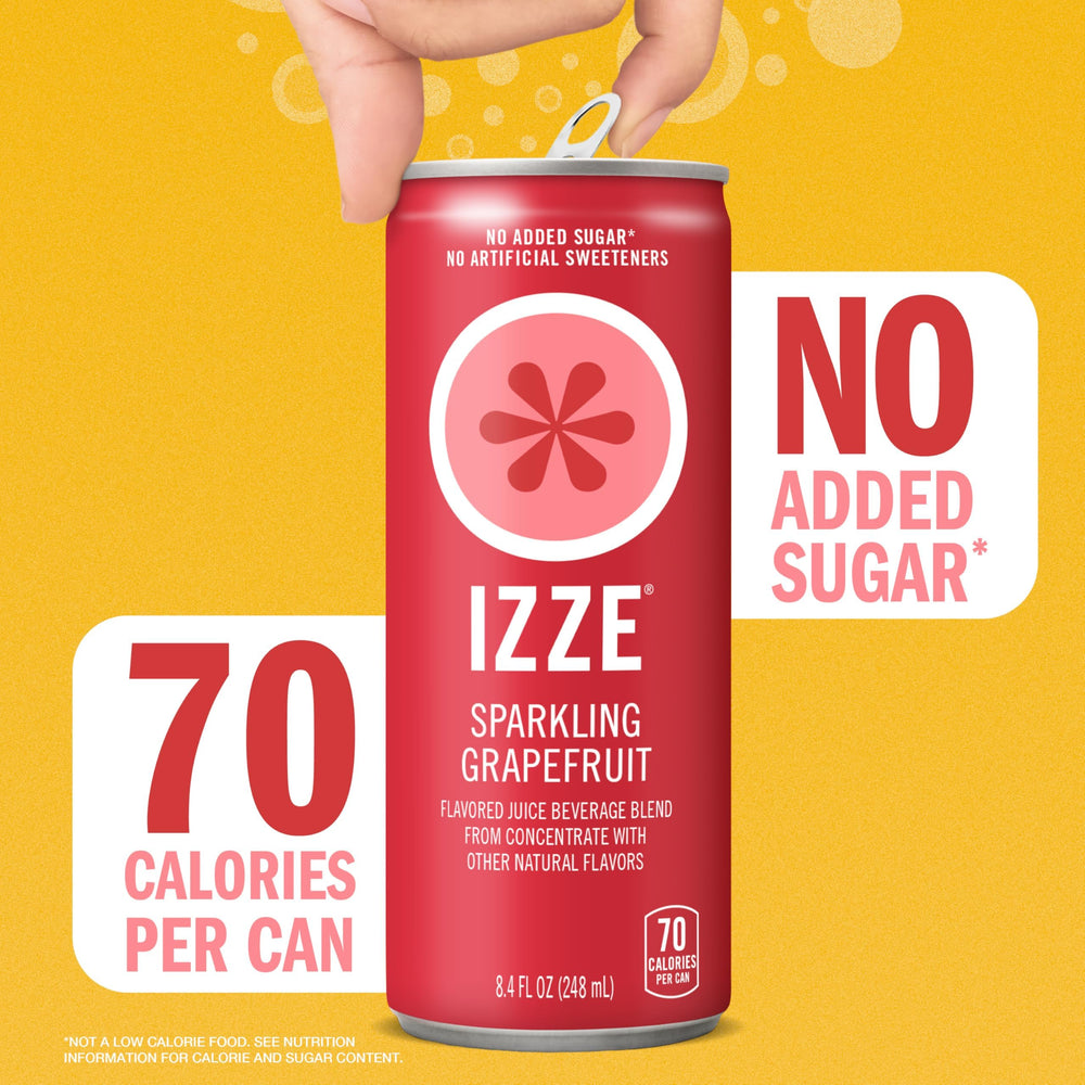 IZZE 70 calories per can, a light option without sacrificing flavor
