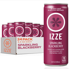 IZZE Blackberry sparkling juice can with bold berry flavor and refreshing fizz.
