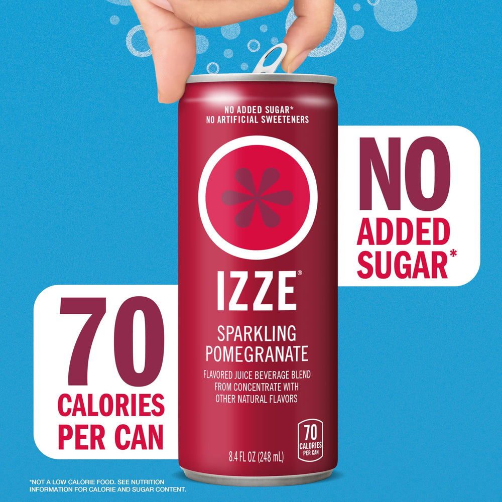 IZZE Boulder origin badge reflects natural, refreshing beverage.